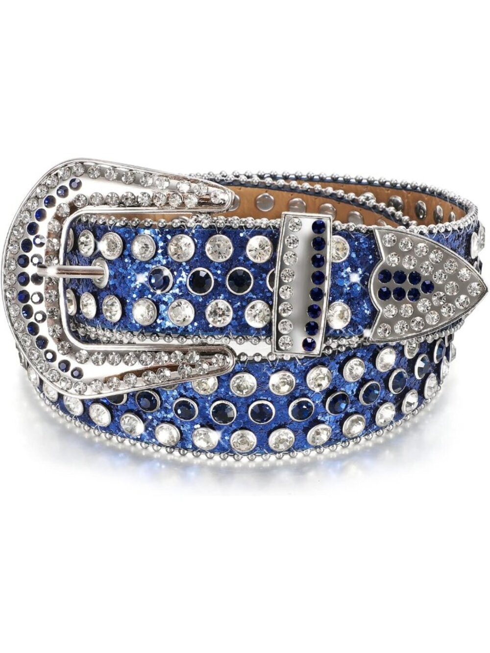 Bling Rhinestone Western Cowgirl Belt | Studded Leather Diamond Waist Belt for